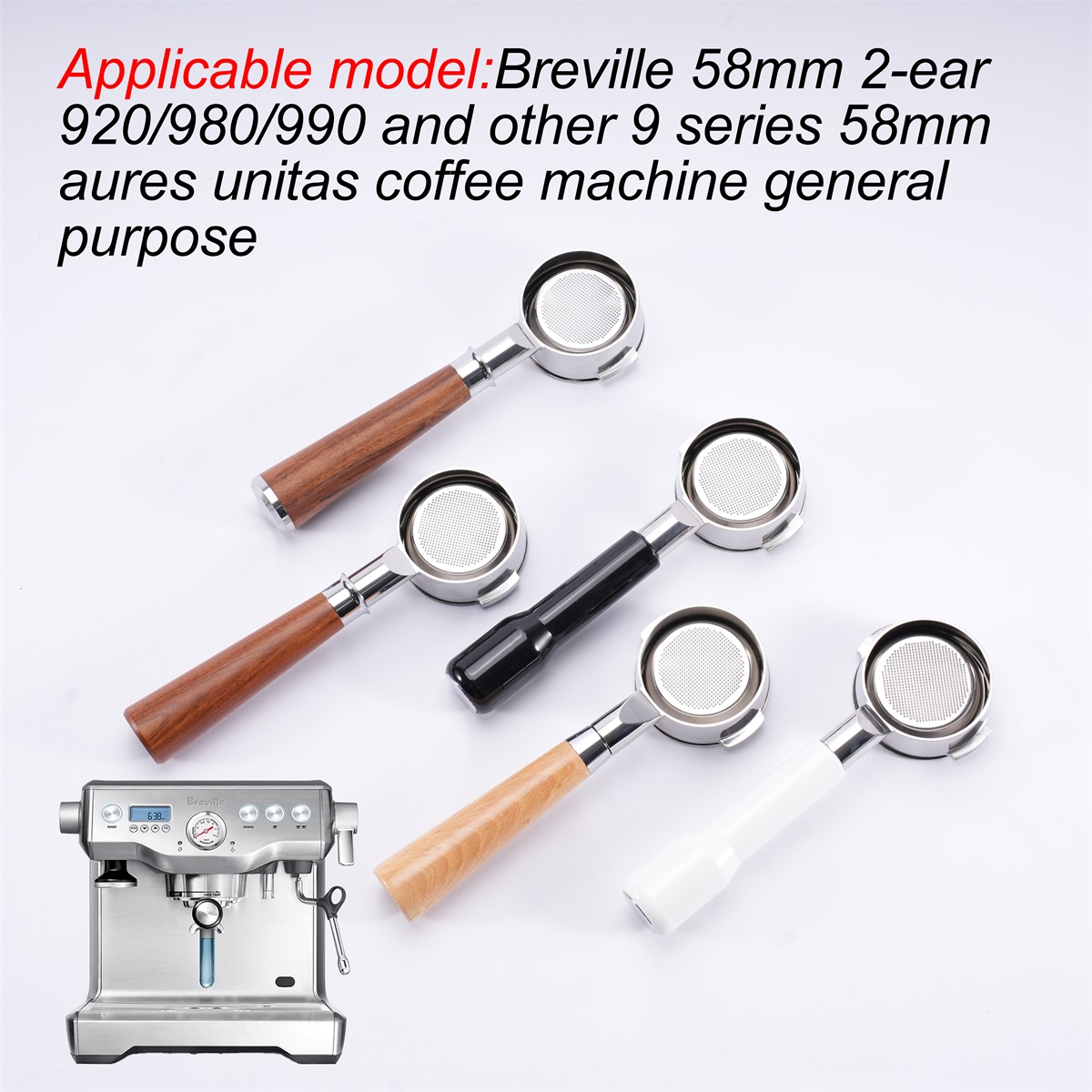 Naked Portafilter Bottomless - 58 mm bodenloser Siebträger Breville BES920/980/990