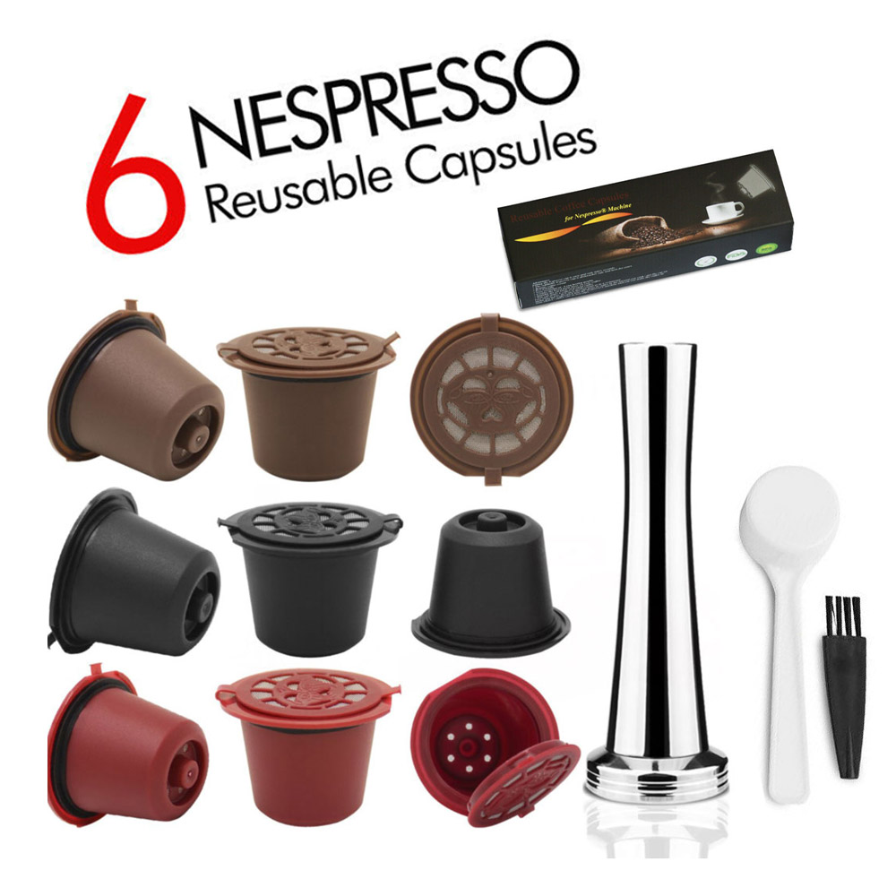 Coffee Equipment For Home - Wiederverwendbare Kaffeekapsel für Nespresso-Maschinen mit Edelstahl-Filternetz,